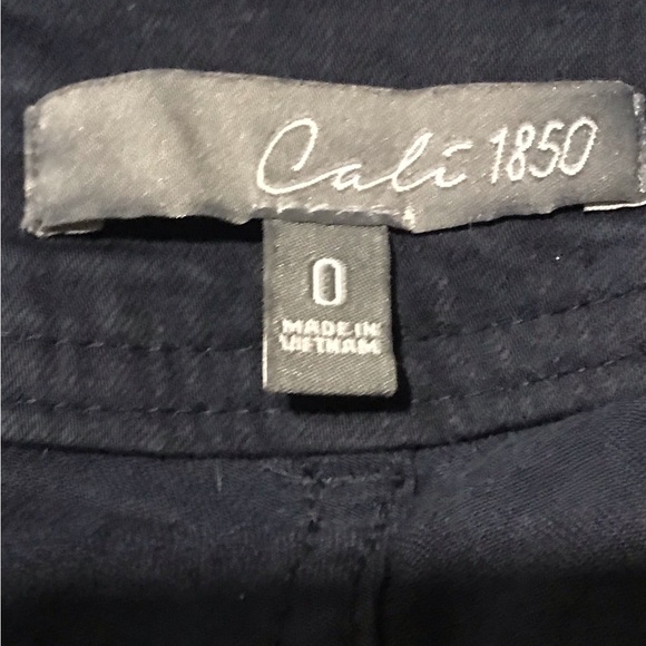 Cali 1850 Dark Blue Faded Wash Mid Rise Skinny Ankle Jean/Pant. Sz 0. - Picture 4 of 7